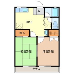 メゾン根岸　Ｂ棟の物件間取画像